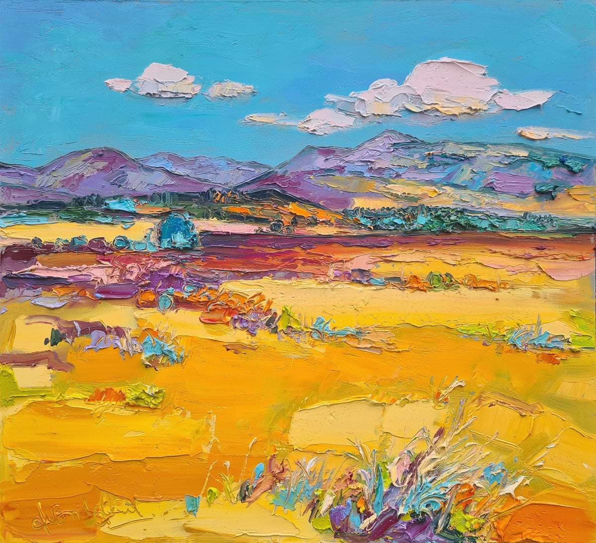 Blue Skies and Autumn Fields, Ben Lomond
