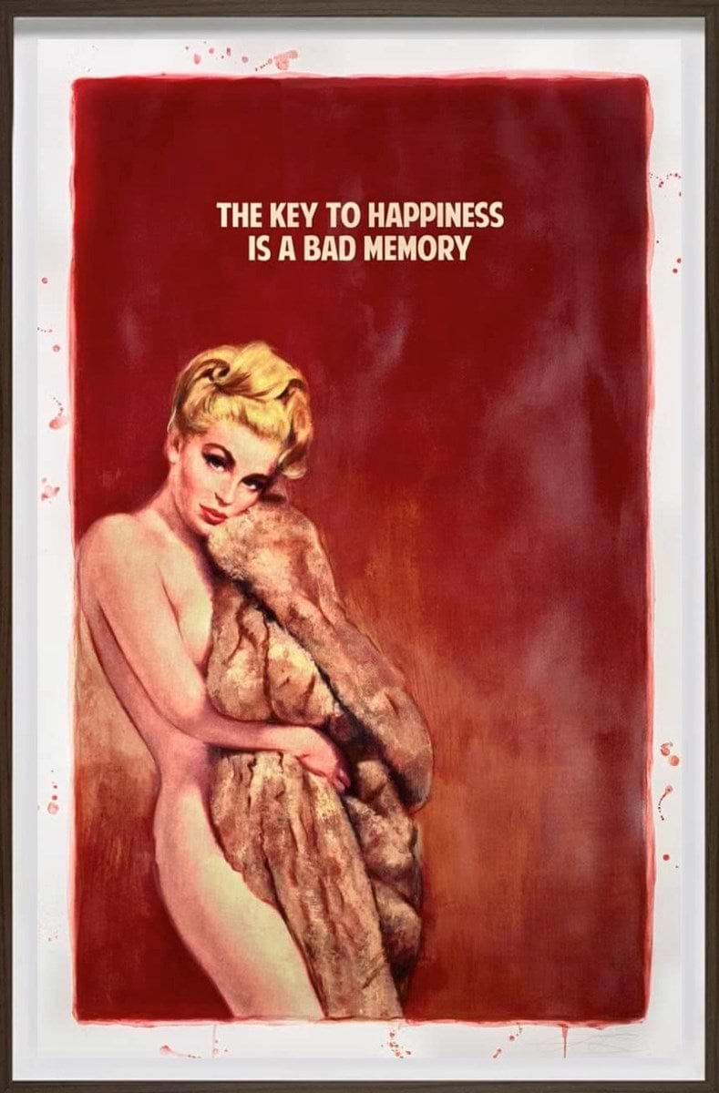 The Key to Happiness (Dark Red) 6/10 (Framed)