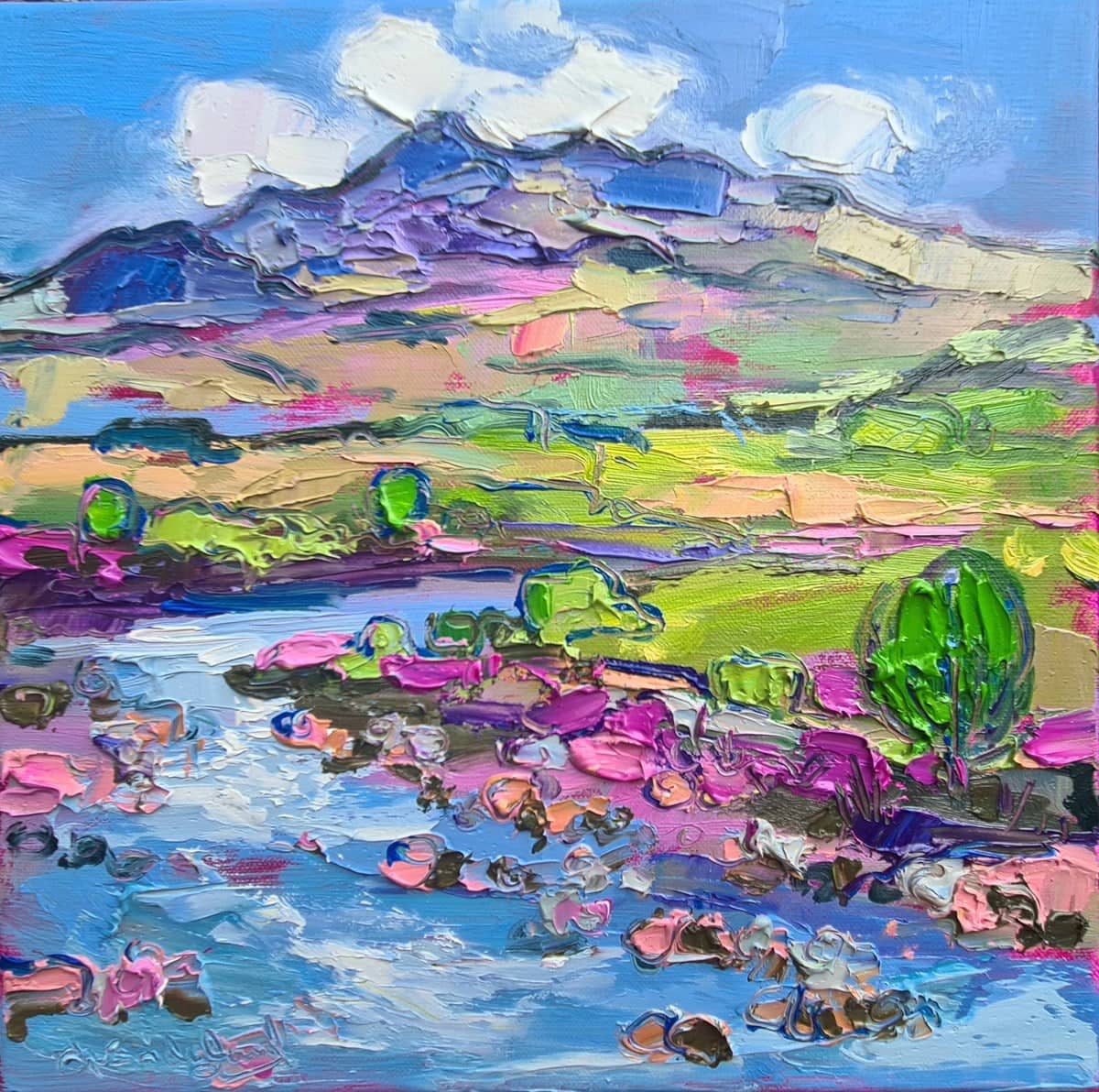 Heather by the River, Sligachan, Skye