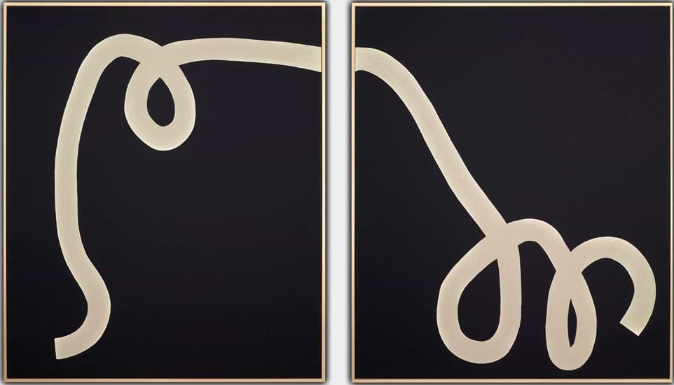 Other Side (Diptych, Black 3.0) (Framed)