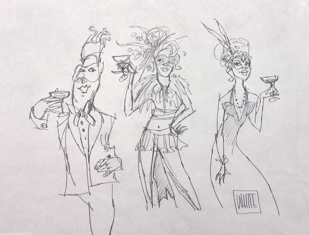 We Love To Drink Study Sketch