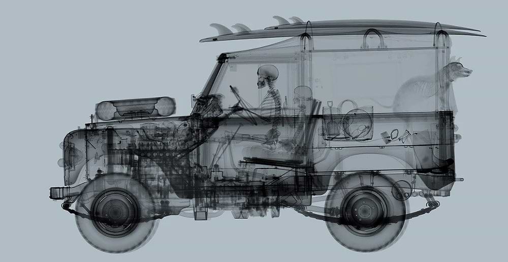 1972 Land Rover Surfer Mid Grey (Framed)