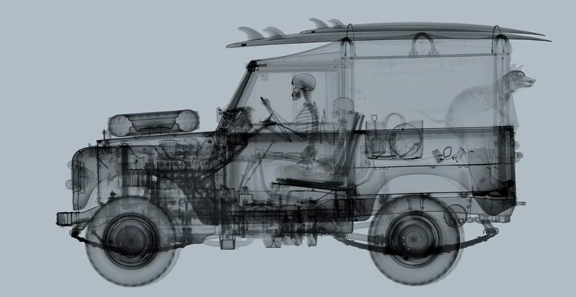 1972 Land Rover Surfer Mid Grey (Framed)