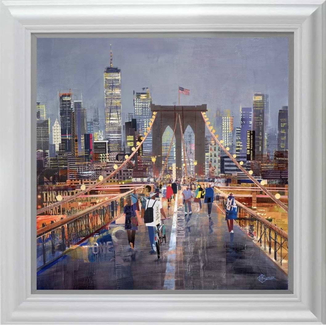 Light Show, Brooklyn Bridge (Framed)