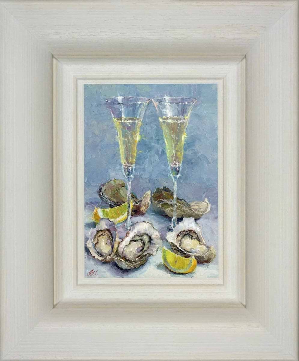 Champagne and Oysters VI (Framed)
