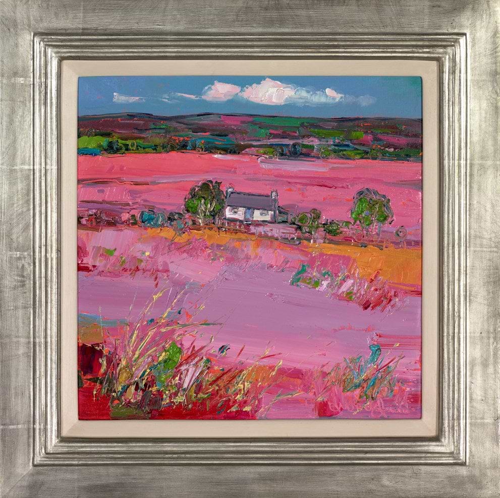 Lilac Grasses and Cottage near Portree, Skye