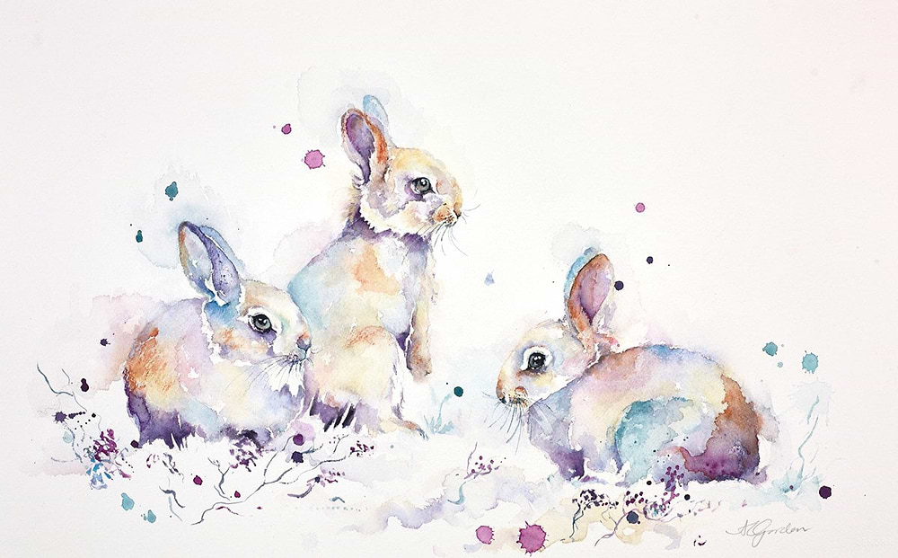 Spring Babies- 3 Rabbits