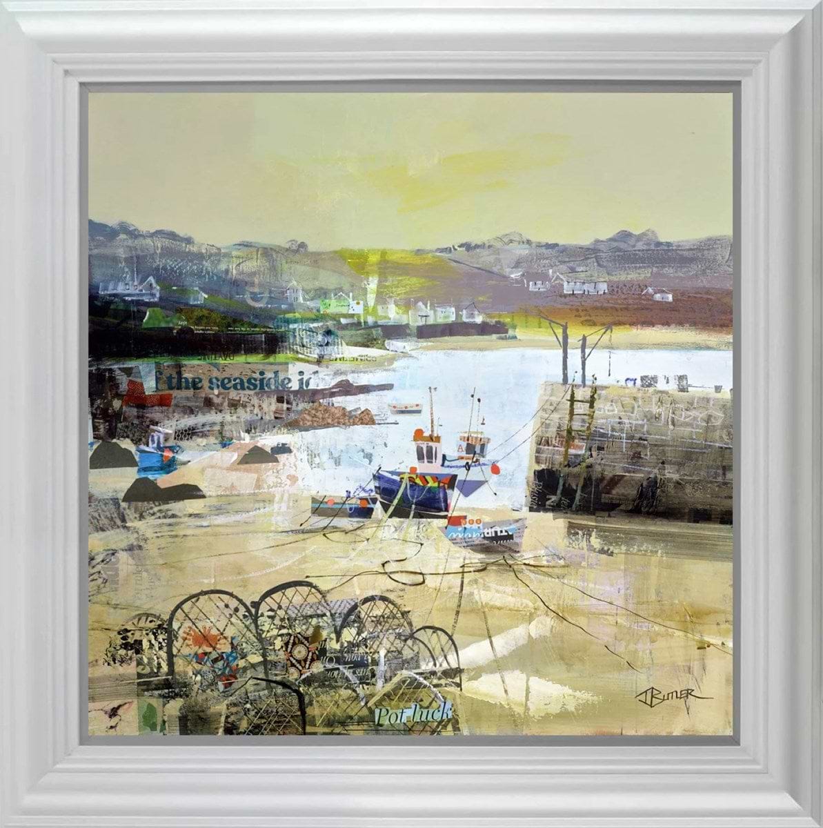 Pot Luck, Coverack Harbour (Framed)