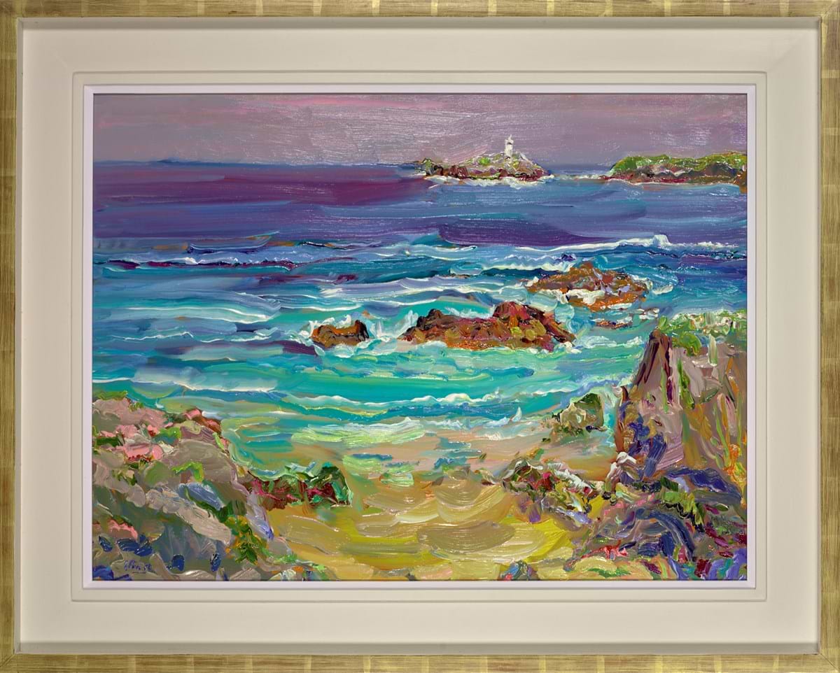 Godrevy Lighthouse, West Cornwall (Framed)