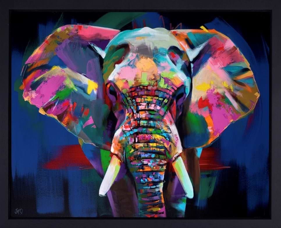 African Elephant Aura (Framed)
