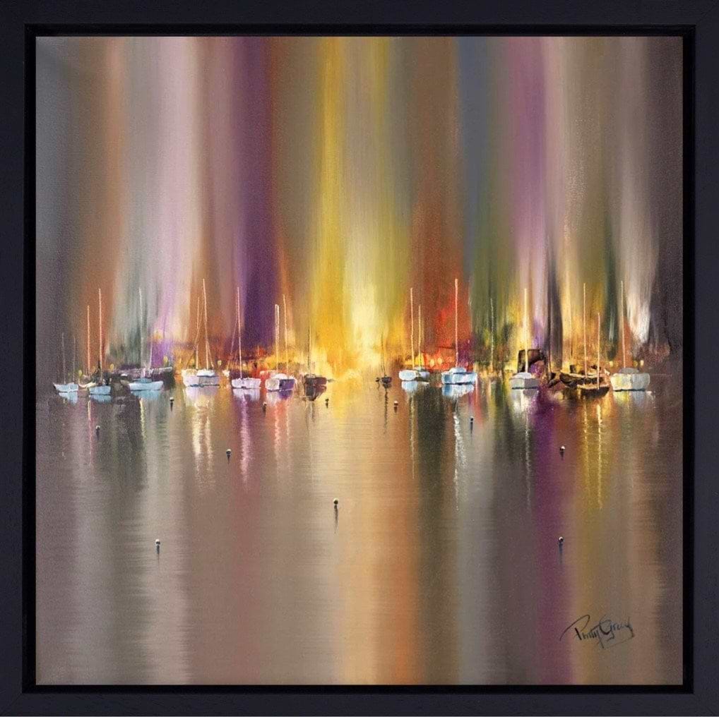 A Colourful Harbour (Framed)