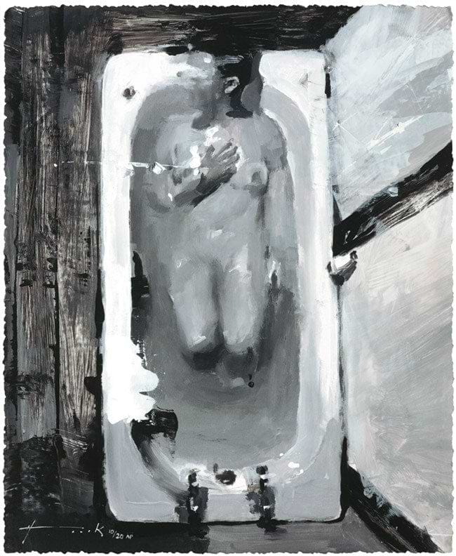 R.L in the Bath Tub