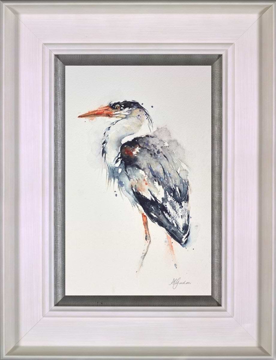 Statuesque Grey Heron (Framed)