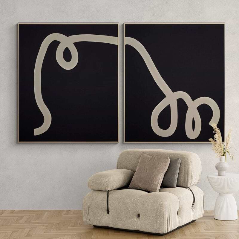 Other Side (Diptych, Black 3.0) (Roomset)