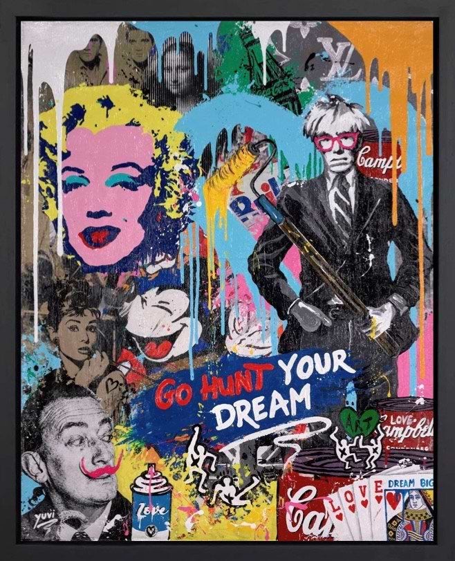 Go Hunt Your Dreams - Warhol (Framed)