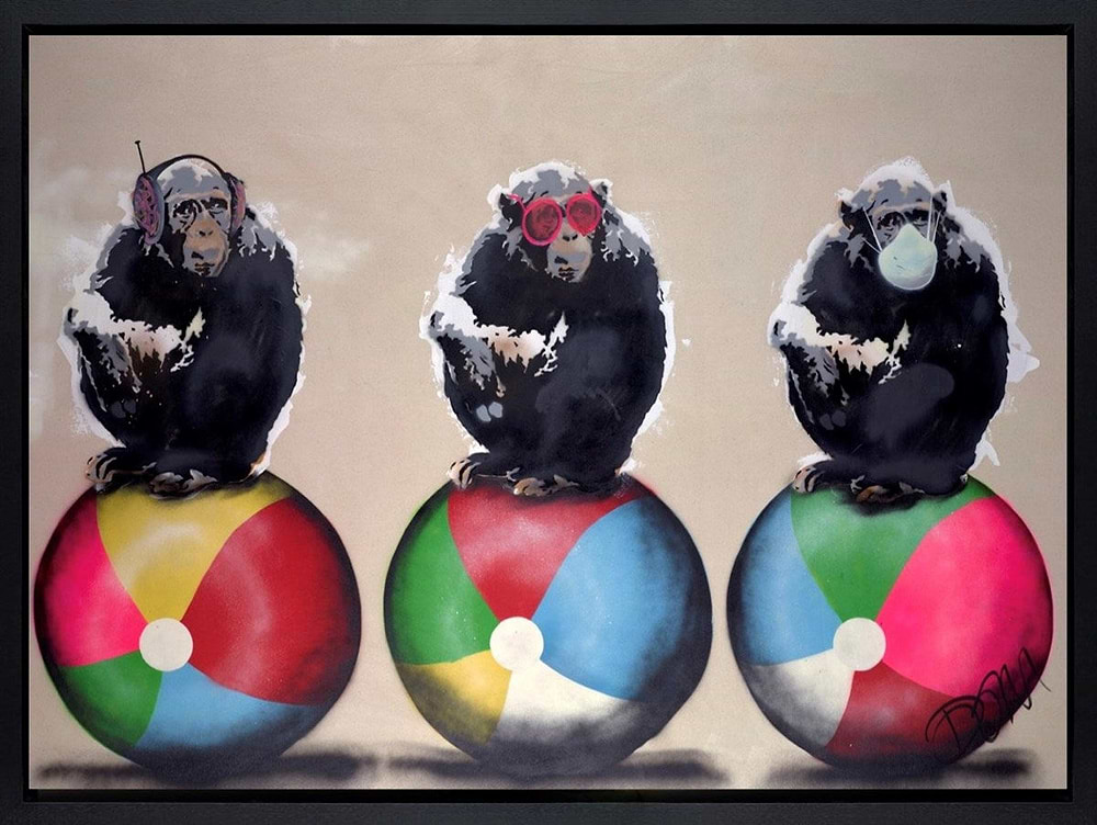 Hear No Evil, See No Evil, Speak No Evil (Framed)