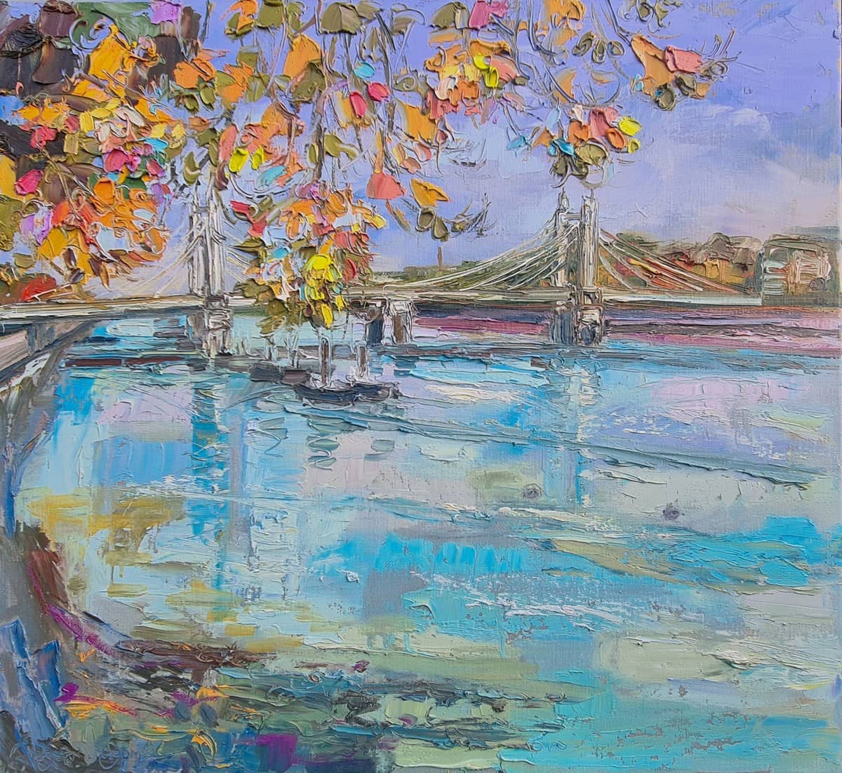 Autumn Trees, Albert Bridge, London
