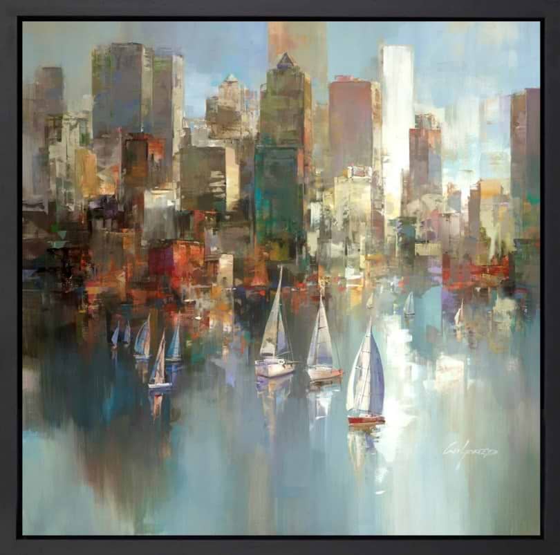 Sailing Out of the City (Framed)