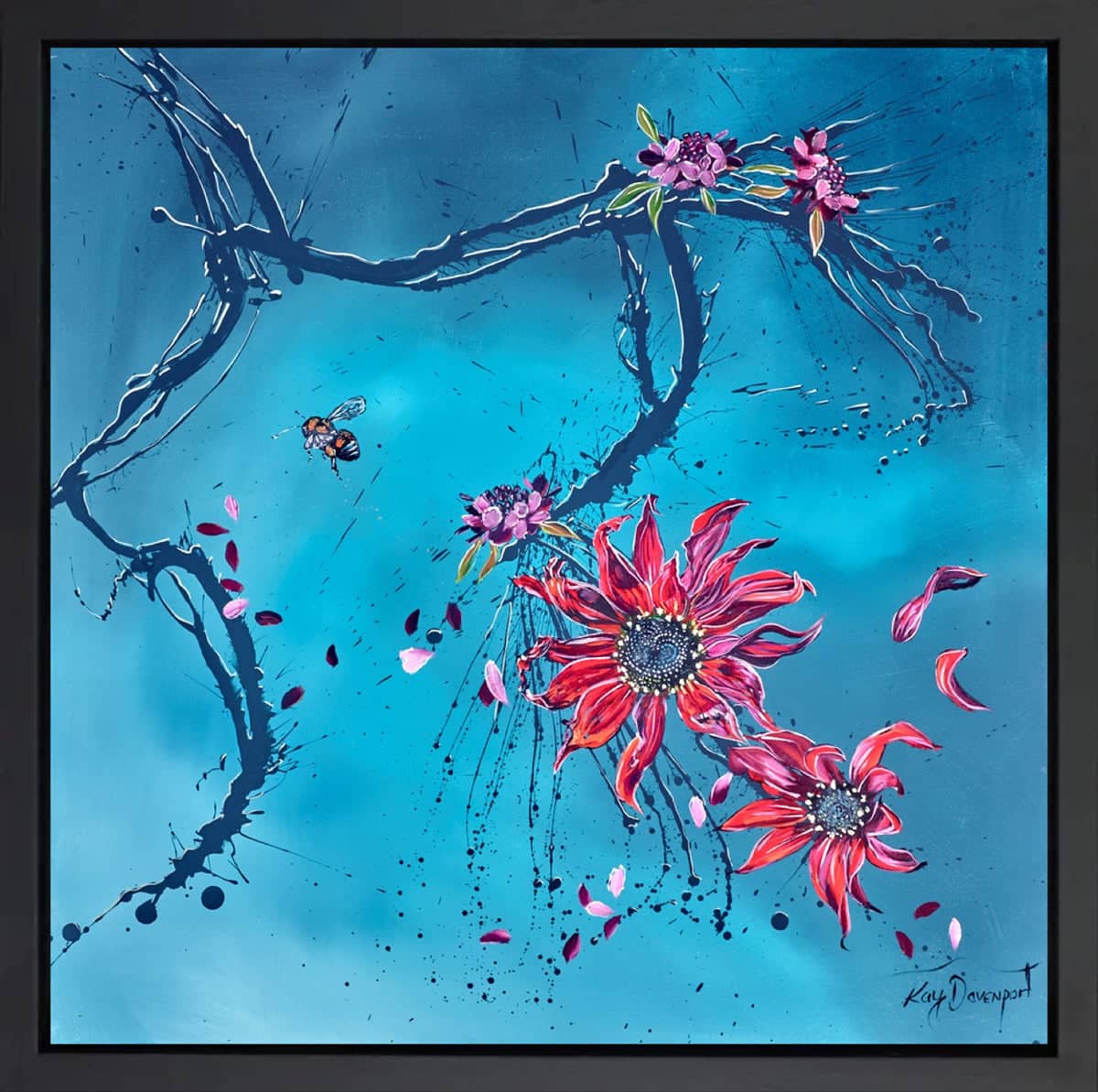 Red Sunflowers (Framed)