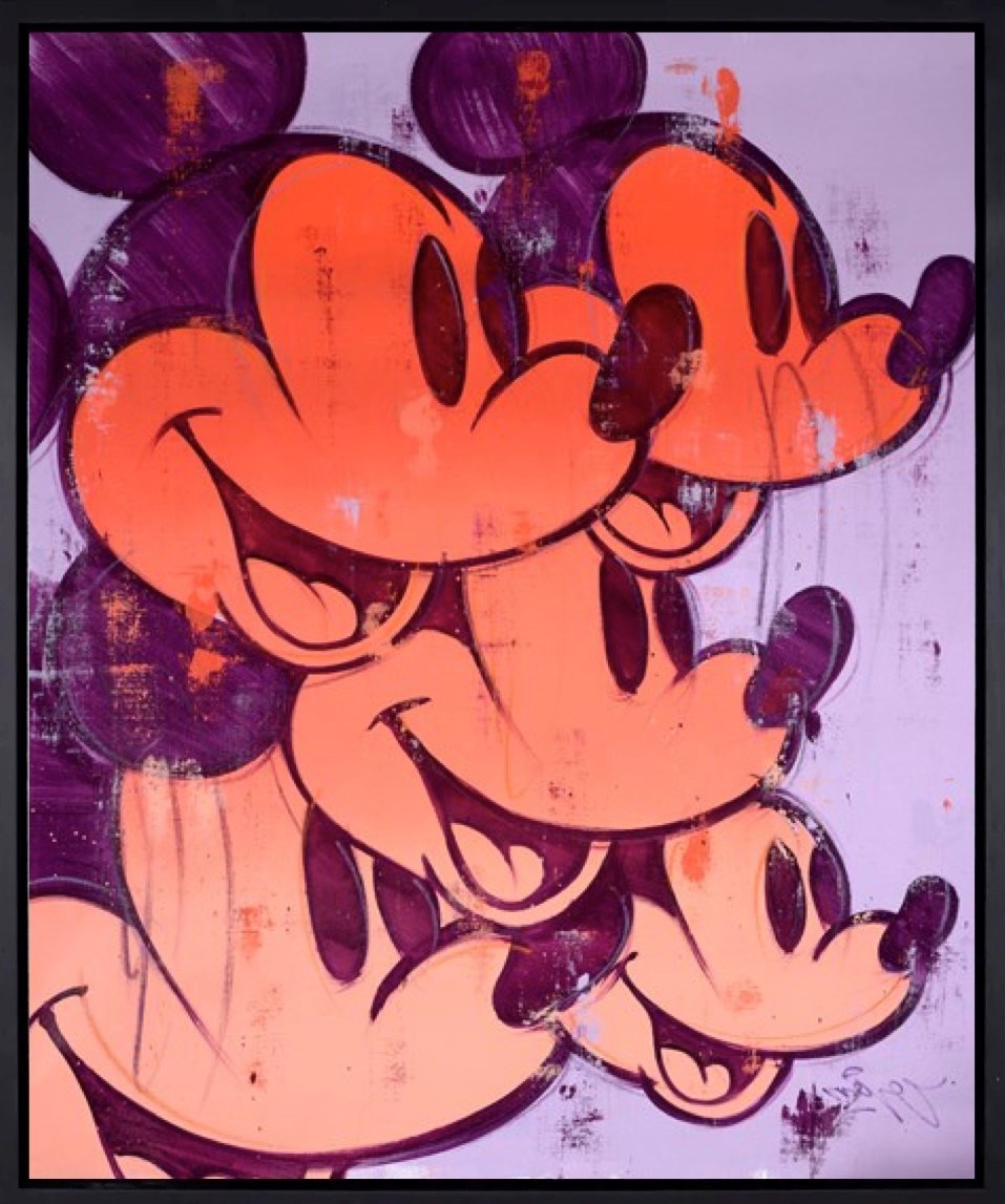 Mouse Accumulation, Orange Gradient (Framed)