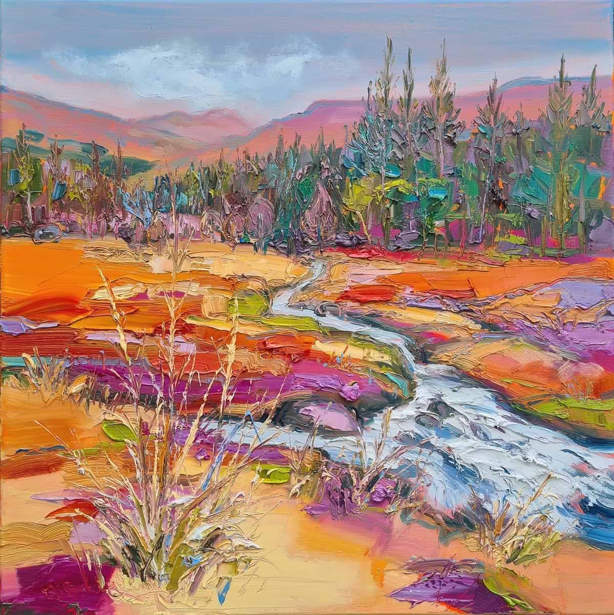 Autumn Hills with Flowing Burn