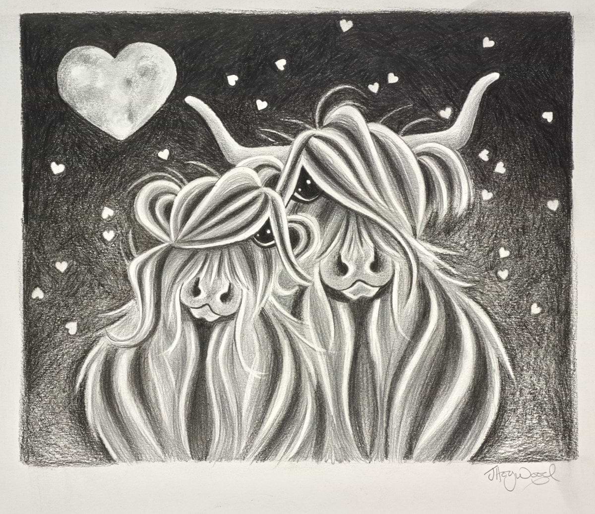 Love Udder the Moo-n Light (Drawing)