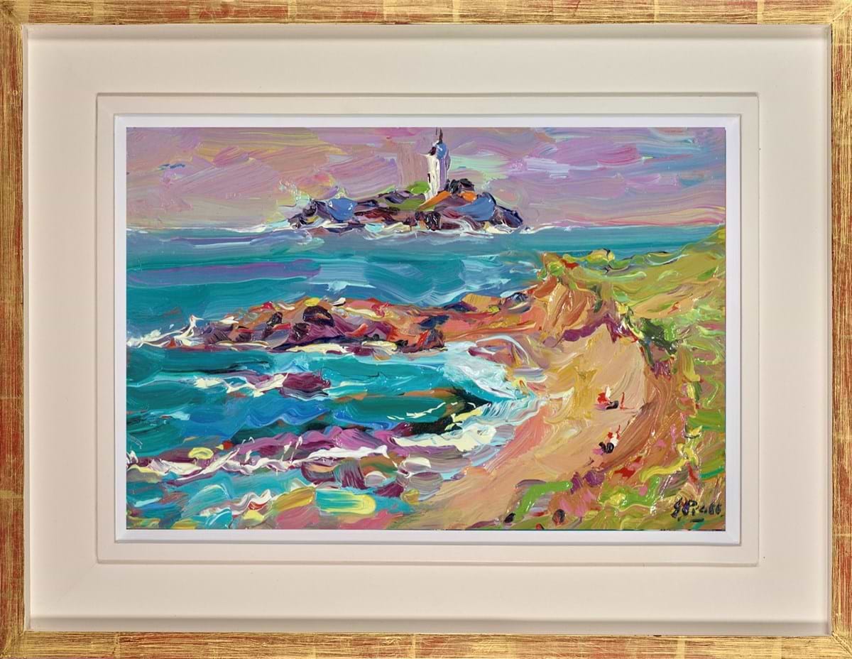 Godrevy Lighthouse, West Cornwall (Framed)