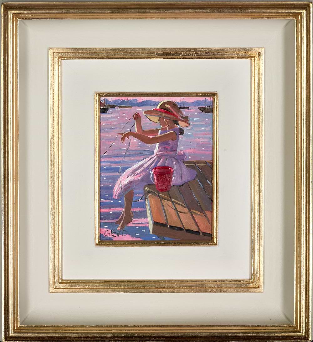Fishing From the Jetty (Framed)