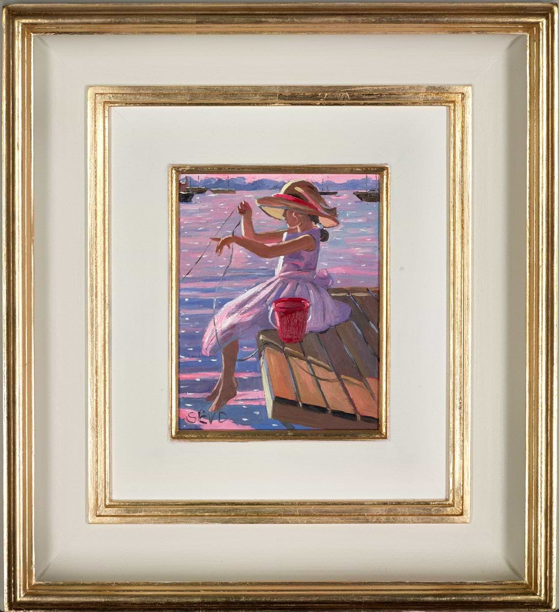 Fishing From the Jetty (Framed)