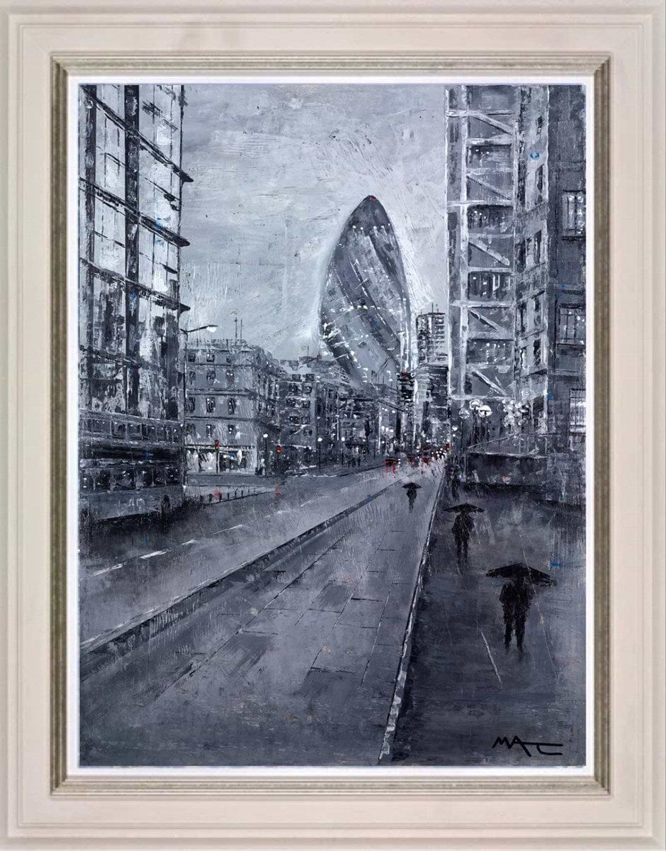 Stroll In The Rain-London (Framed)
