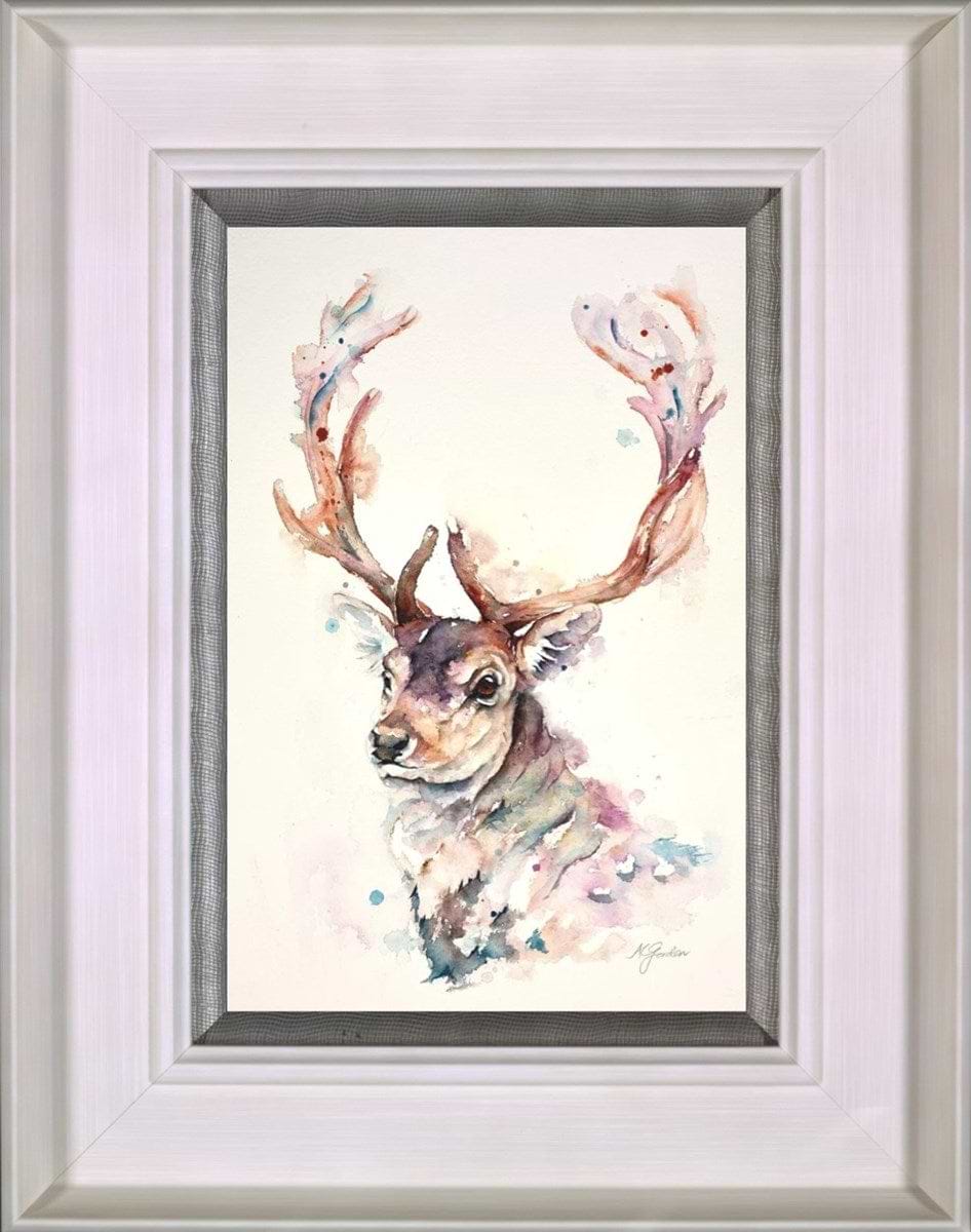 Fallow Stag Portrait (Framed)