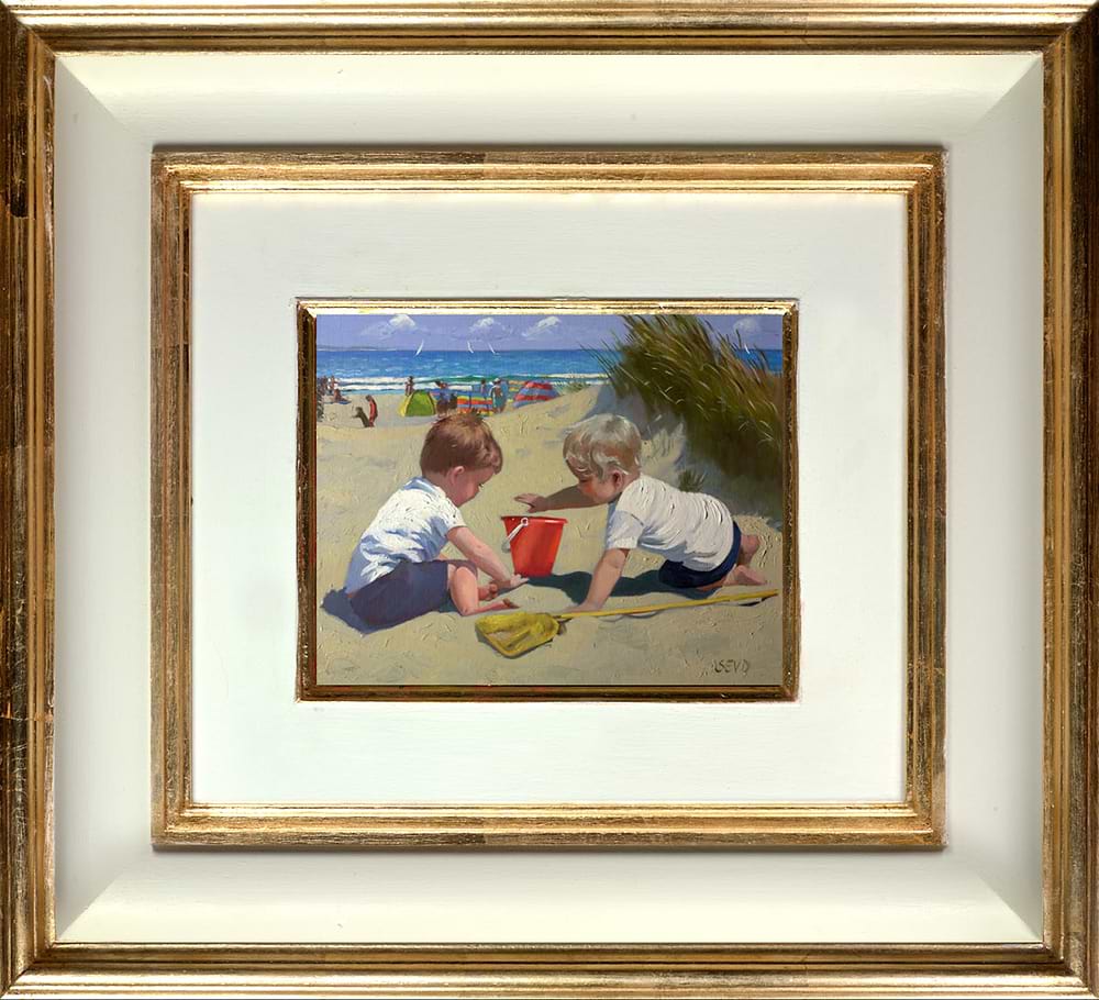 Playing Amongst The Dunes (Framed)