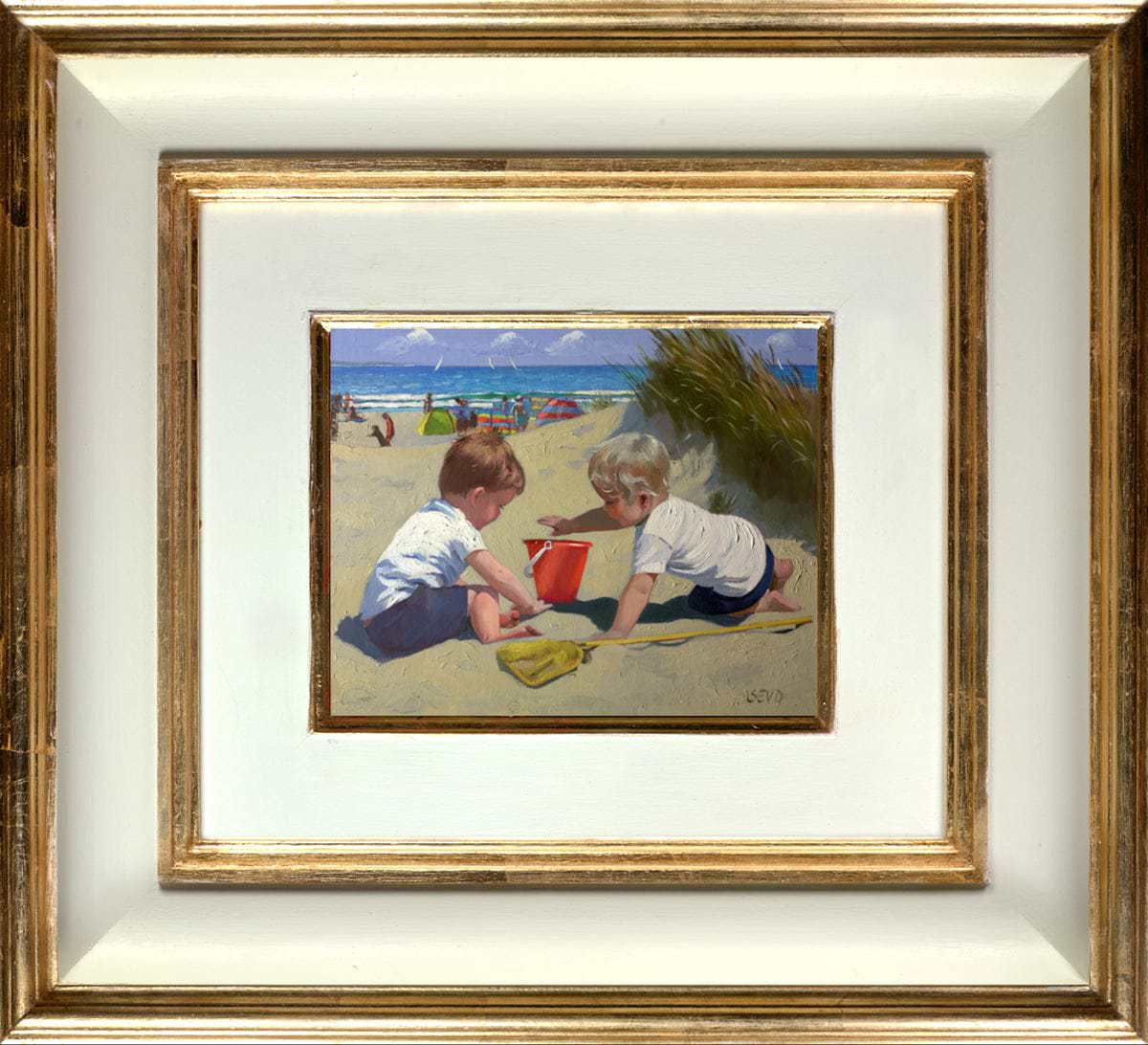 Playing Amongst The Dunes (Framed)
