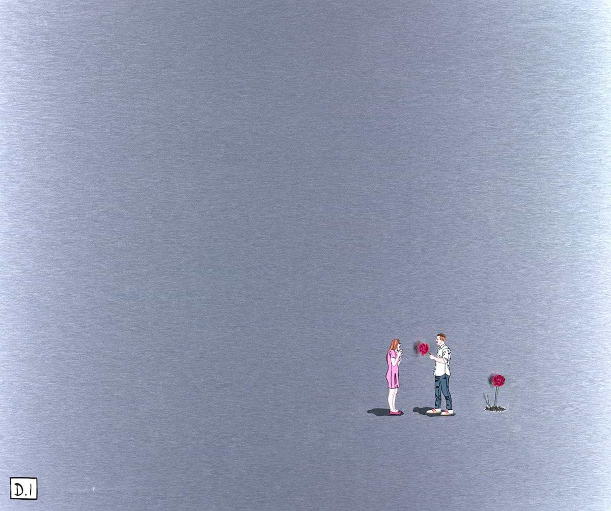 Man With Flower - Pink Rose
