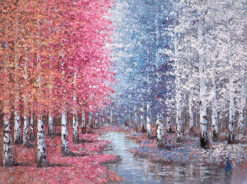 Many Silver Birches