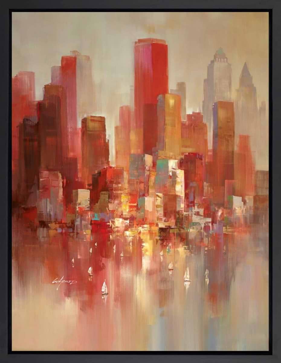 Vibrant Harbour II (Framed)
