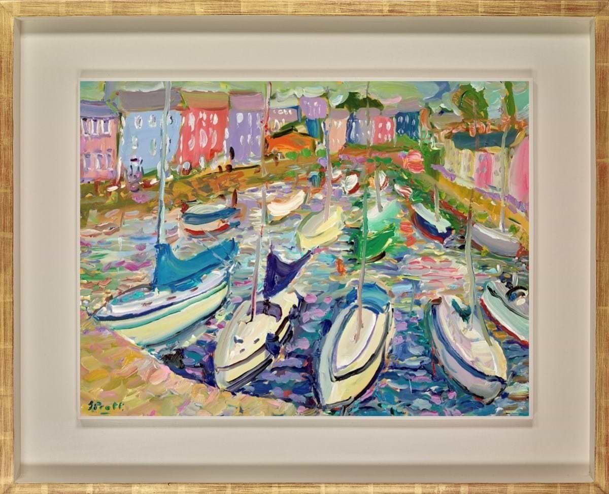 Aberaeron Harbour Mid Wales (Framed)