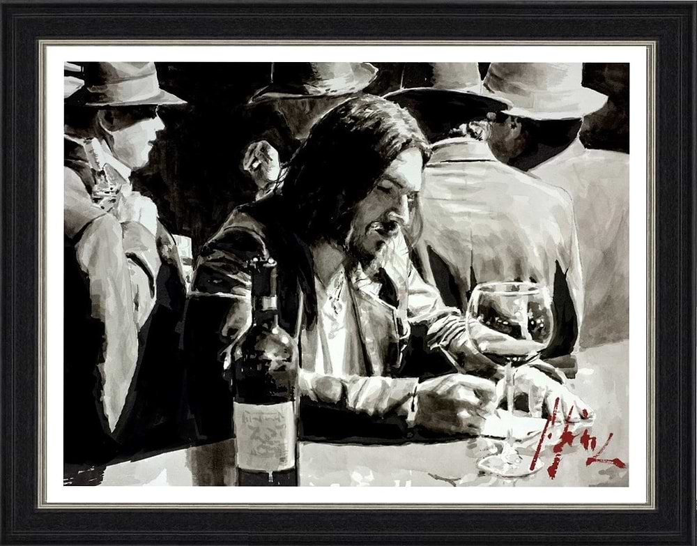 Man at Bar (Framed)