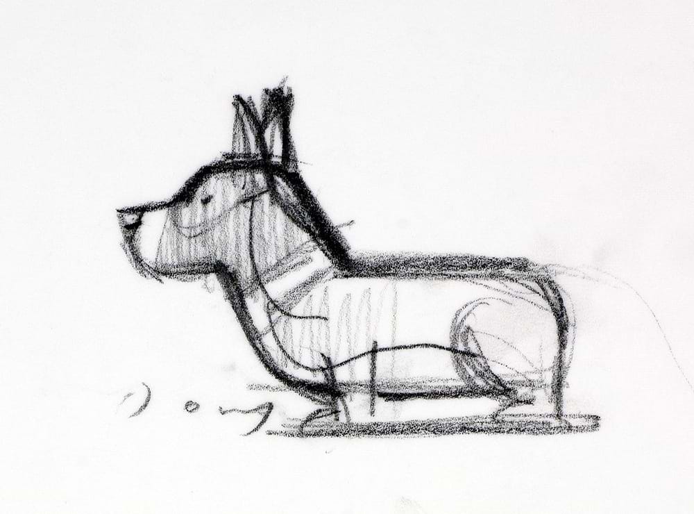 Garden Party Corgi Study
