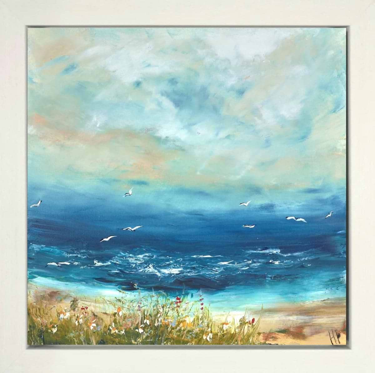 On an Inky Sea they Dance (Framed)