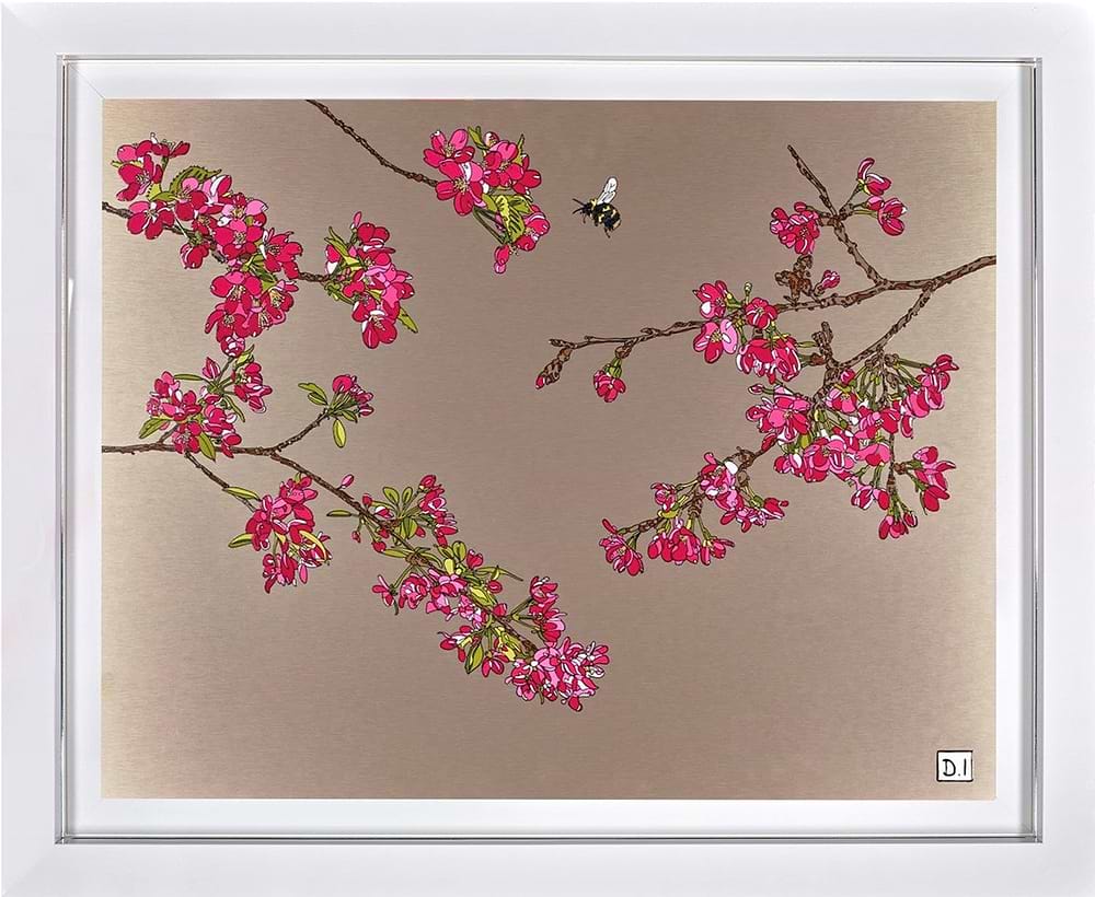 Cherry Blossom and Bumble Bee (Framed)