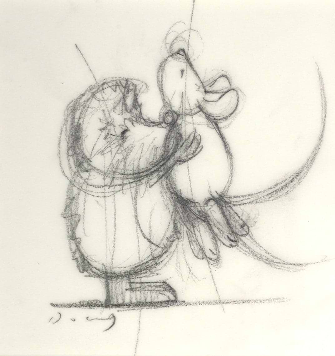 Hedge-Hugs (Sketch - tails up)