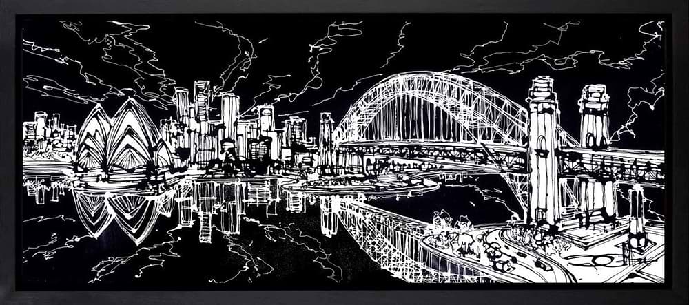 Harbour Elevation at Dusk (Framed)