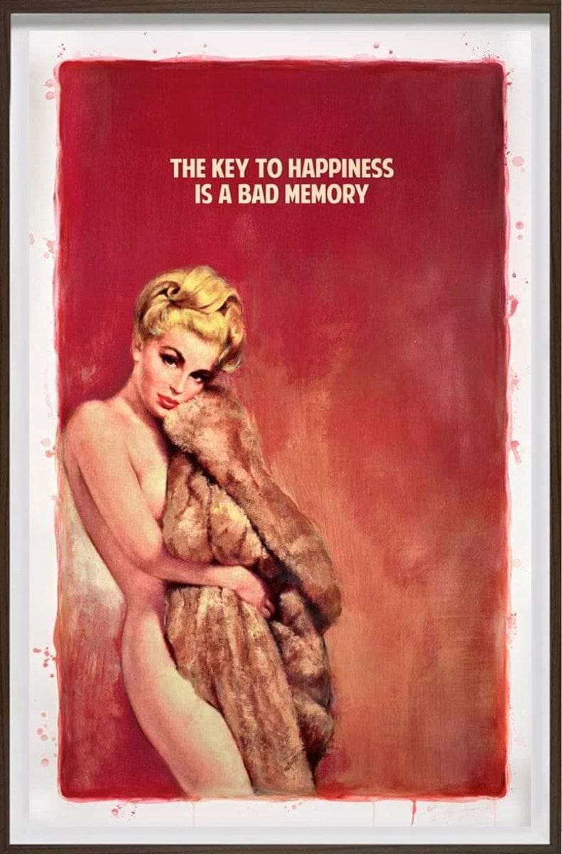 The Key to Happiness (Maroon) 9/10 (Framed)