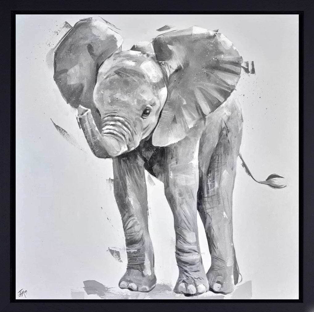 Elephant Calf Sparkle (Framed)