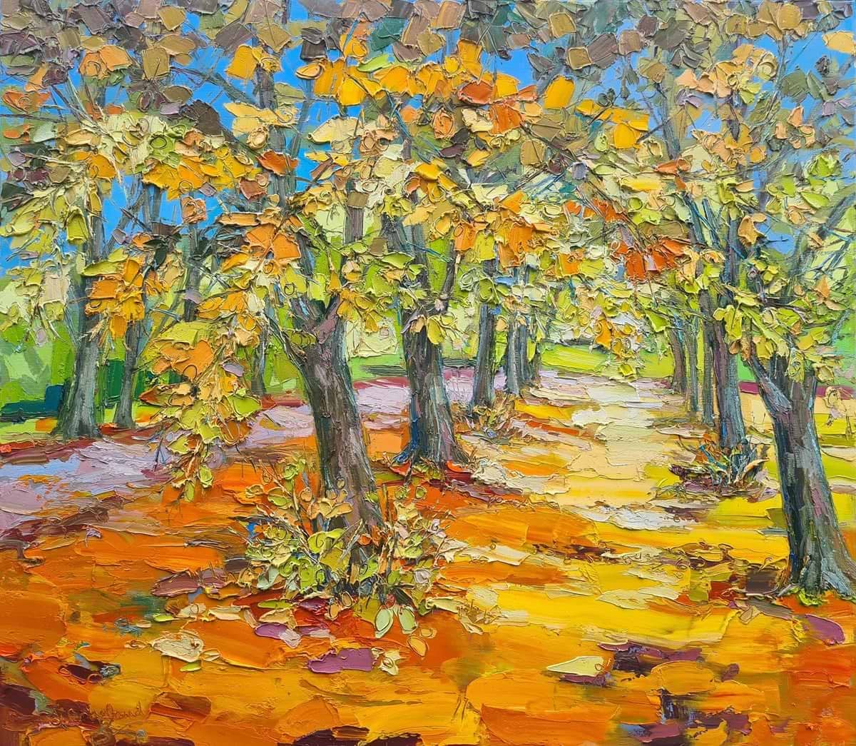 Sunlit Avenue of Trees, Queens Park