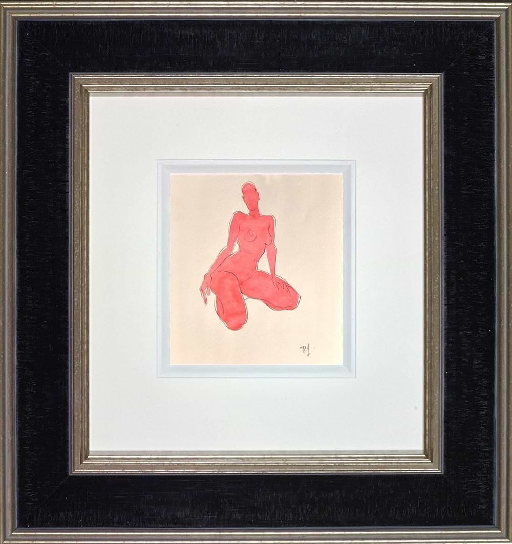 Red wash II (Framed)