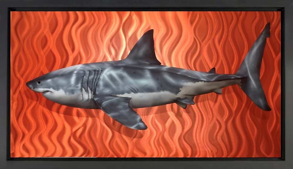 Great White Sunset (Framed)