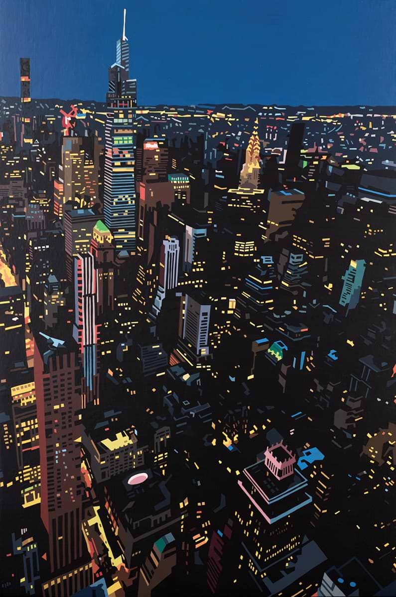Chrysler At Night, New York