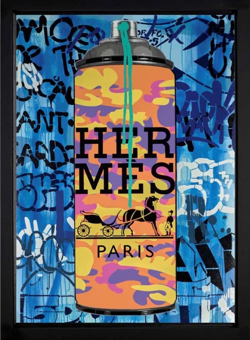 Hermes Bleu (UFO Drip) (Framed)
